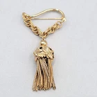 Vintage Napier Tassel Brooch Gold Plated Early Estate Costume Jewelry 3.5"