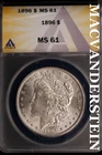 1896 Morgan Dollar - ANACS MS 61 - Scarce  No Reserve  #SLK623