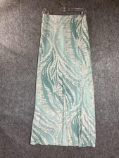 Tommy Bahama Skirt Womens Small Blue Geometric Maxi Knit Stretch Beach Resort