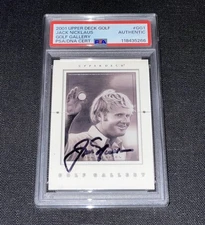 Jack Nicklaus Signed 2001 Upper Deck Golf Gallery Card PSA Slabbed Legend