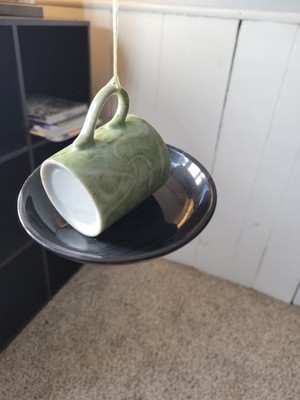 Cup And Saucer Bird Feeder Super Cute. Great Gift