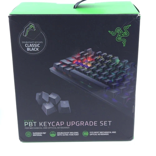Razer PBT Keycap Upgrade Set -Doubleshot Keycaps - Classic Black