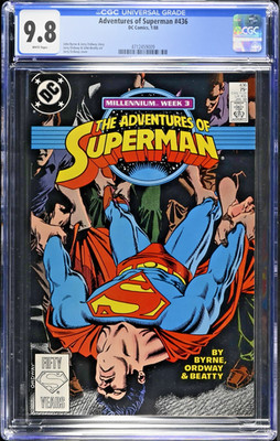 Adventures of Superman #436 CGC 9.8 NM/M  HIGHEST GRADE TOP POP 1988 DC Comics