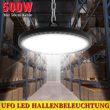 500W UFO LED Hallenbeleuchtung Industrielampe High bay Hallenstrahler Lampe 27cm
