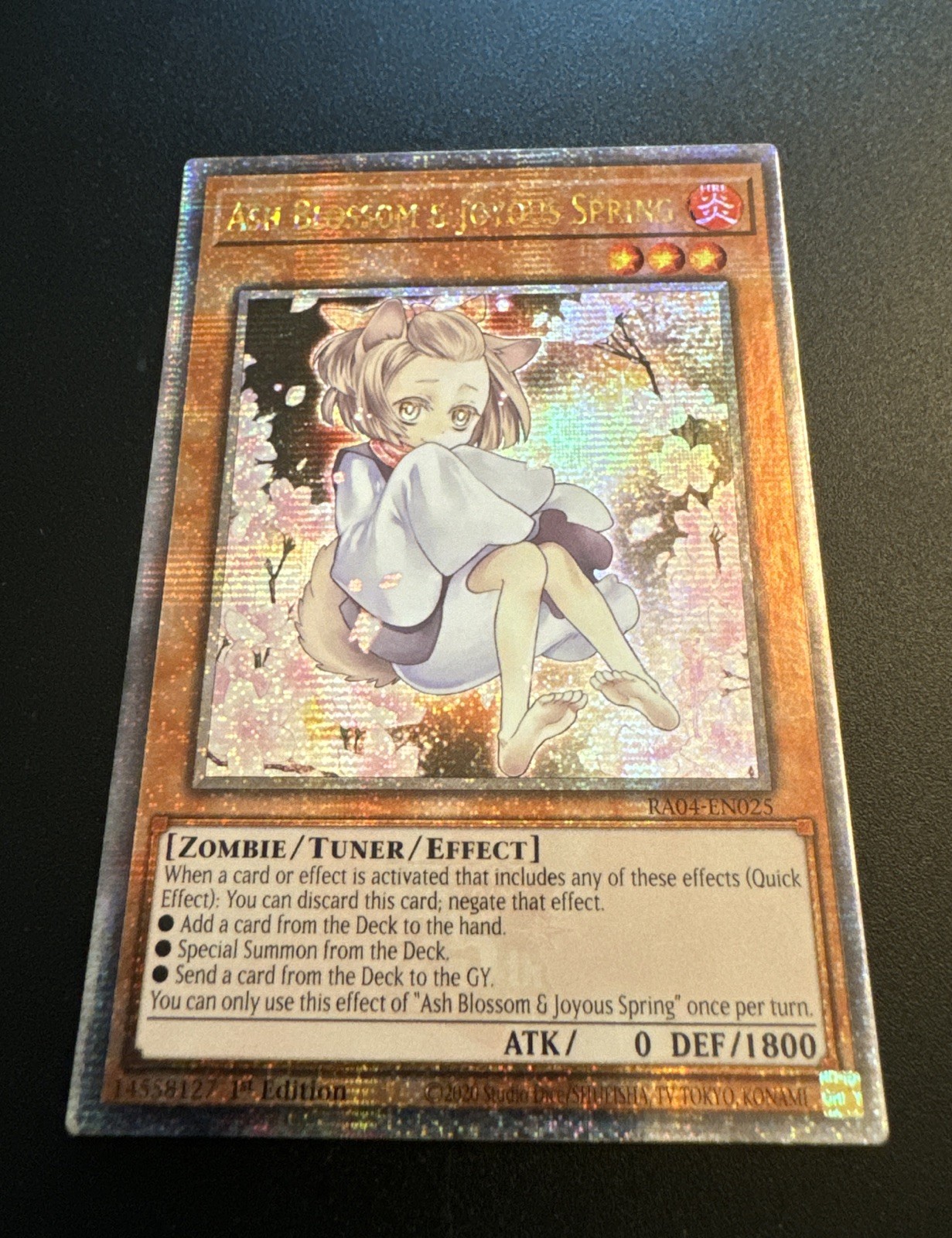 Ash Blossom Joyous Spring RA04-EN025 QCR Quarter Century Stampede Yugioh Card