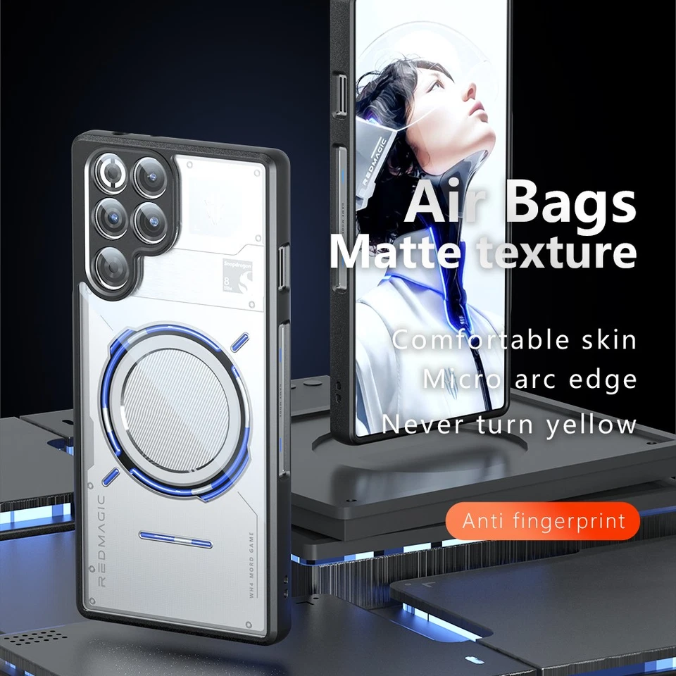 Capa transparente fosca acrílica translúcida híbrida para ZTE nubia RedMagic 11 Pro+ - Imagem 2 de 4