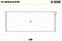 NEU - Glyco 71-3694/5STD Pleuellager FüR Audi VW