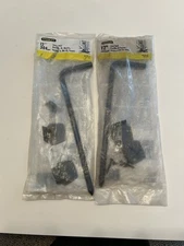 (X2) STANLEY 18" Cane Bolt & Hardware 53-2510 Zinc Plated Steel Factory NEW NOS