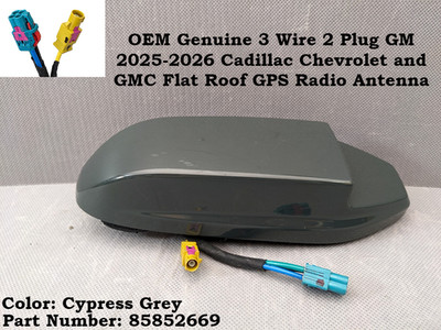 OEM 25-26 Cadillac Chevrolet GMC Flat Roof GPS Satellite 2 Plug Antenna 85852669