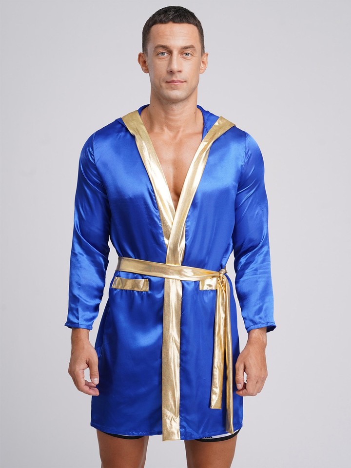 Men's Outfits Athletic Hoodies Fight Club Boxing Robe Sport Costume ...
