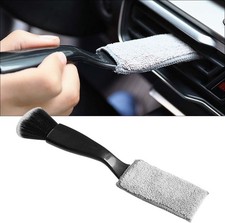 Double Head 2-in-1 Soft Duster Brush for Interior Detailing, Cleans Air Vents Da