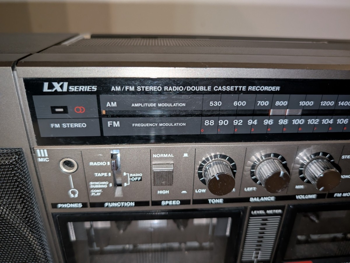Sears 564.21383451 LXI Series AM FM Radio Double Cassette Recorder