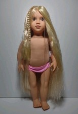 18" Our Generation Doll Battat Long Blonde Hair Growing Braids Brown Eyes