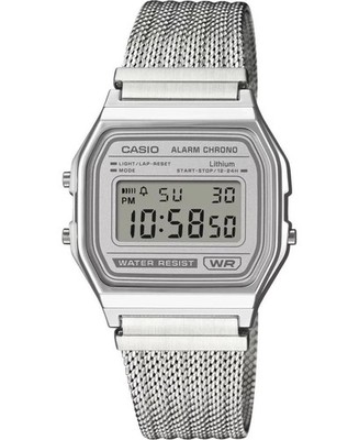 CASIO Men Digital Quartz Casual Watch Classic Dress Silver color Dial Waterproof