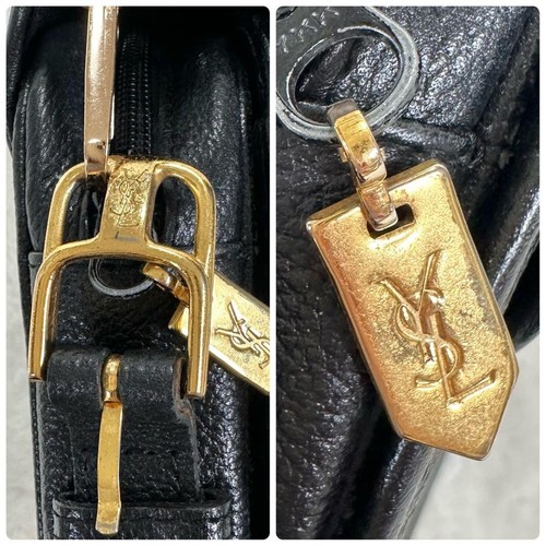 Sac bandoulière 2024 Yves Saint Laurent Ysl cuir noir logo quincaillerie doré