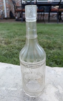 Antique Kellerstrass Distilling Co St Louis MO Blown Pre Pro Whiskey Bottle
