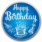 2026 1 oz Silver Colorized Round - APMEX (Blue Happy Birthday)