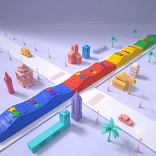 Kids Balance Beam Toddler Stepping Stones Max Load 220LBS 4 PCS Non-Slip Text...