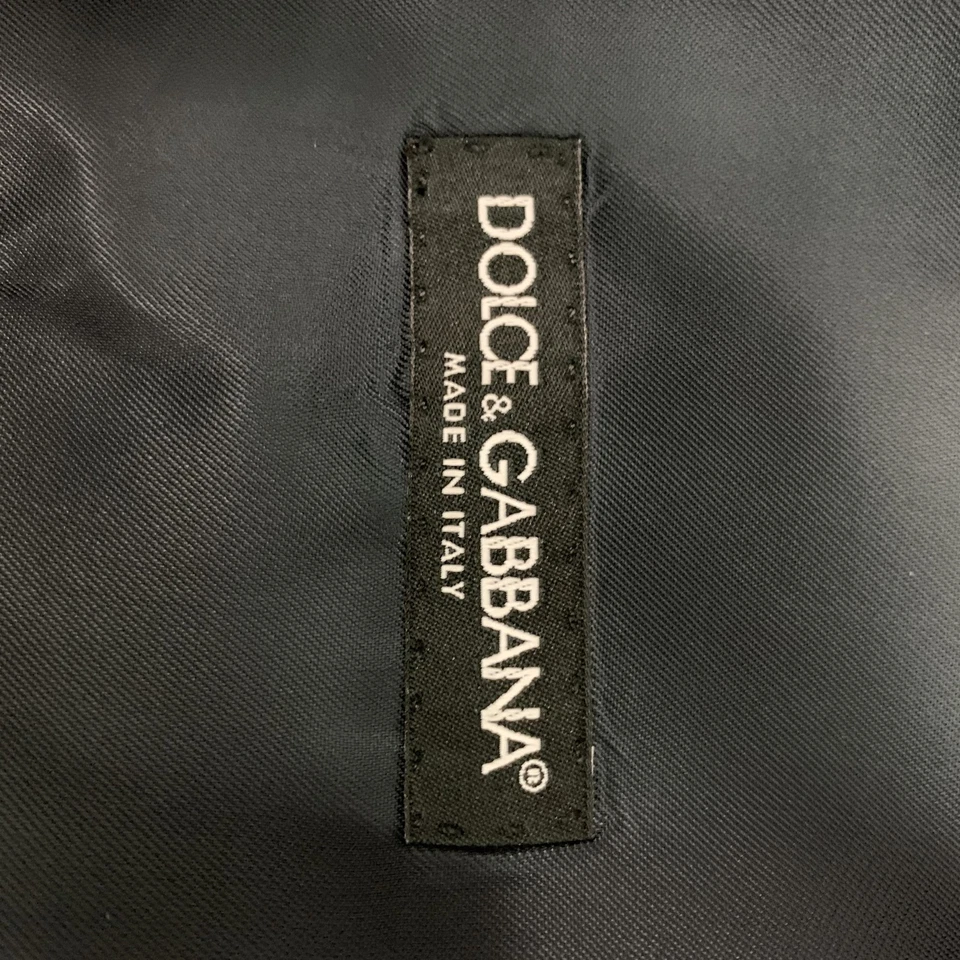 DOLCE & GABBANA Taille 46 Gilet En Laine Et Mohair Boutonné Marine - Photo 4/4