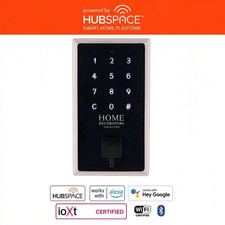 Touchscreen Satin Nickel Electronic Single Cylinder Deadbolt Wi-Fi Enabled Power