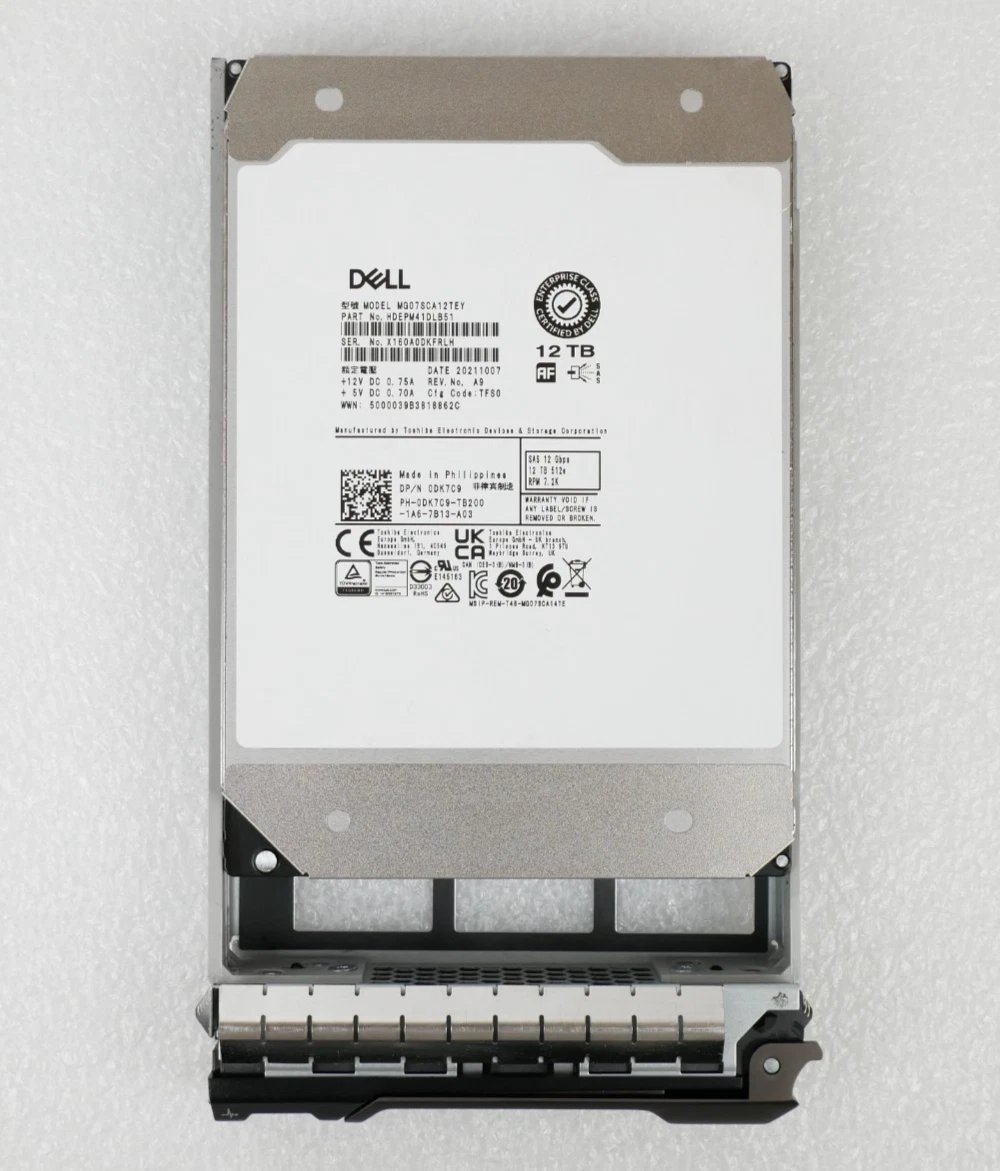 Dell SAS Internal Hard Disk Drives 12 TB Storage Capacity for sale