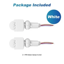 2PCS Motion Sensor Infrared PIR Movement Detector Outdoor Sensor Light Switch
