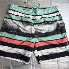 Maui and Sons Board Shorts Mens Large Striped Hawaiian Surf Swim Surf Beach