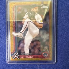 Topps 2025 Chrome Logofractor Spencer Strider Braves Gold Refractor #46 /50