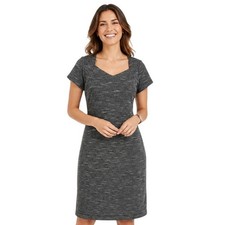 The Limited Workwear Sheath Dress Business Size S Gray Marled Knit Preppy Short