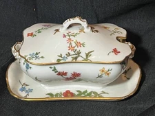 Antique Old H&C Haviland & Co Limoges France Small Tureen Serving Dish Porcelain