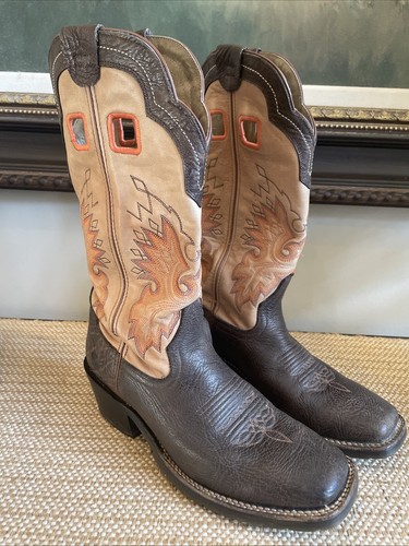 NEU IM KARTON DOUBLE H DH2600 HERREN BUCKAROO SCHOKO COWBOY STIEFEL GRÖSSE 9D