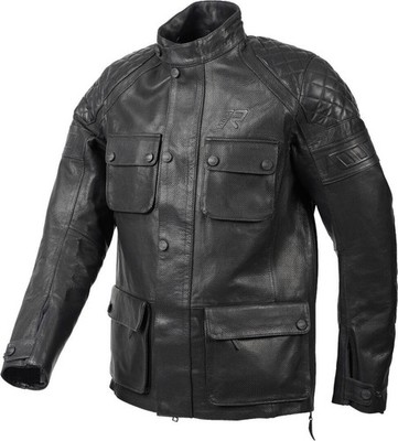 Rukka R.S. Zoorace Motorrad Lederjacke, schwarz, 54