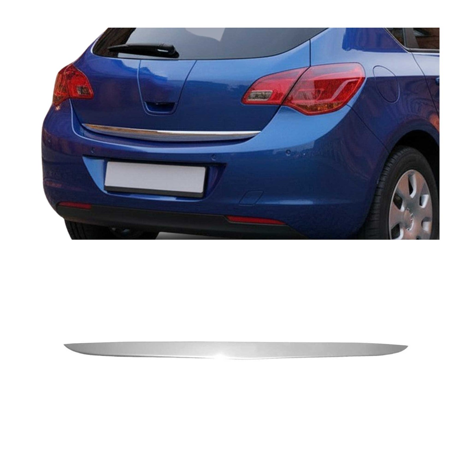 Garniture de hayon pour Opel Astra J 2009-2015 en acier inox chromé