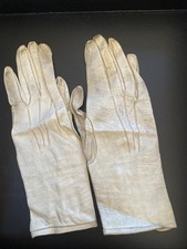 Antique French Kid Leather Gloves 6 1/4 Some Damage , 2 Buttons Missing Read 