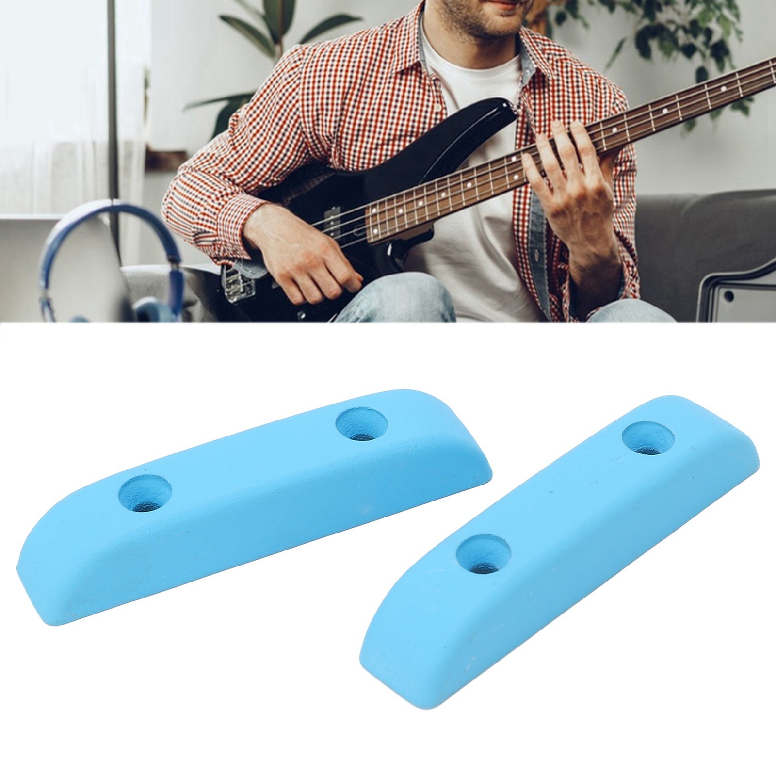 2Pcs Bass Thumb Rest Metal Fatigue Relieving Guitar Finger Rest For Performers B