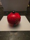 New York City Skyline Twin Towers Big Apple 4 1/4" Ceramic Bank Red Round Vintag — photo 6