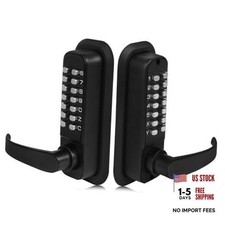 New Upgrade Double Sided Keyless Door Lock with Handle,Stainless Steel