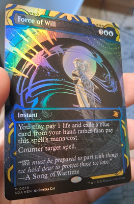 Force of Will 019 (Borderless Foil) ~ Secrets of Strixhaven MTG