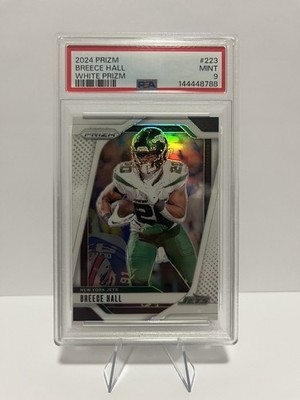 2024 Panini Prizm Breece Hall #223 White Prizm /35 PSA 9 JERSEY NUMBER MATCH