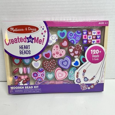 Melissa & Doug Sweet Hearts Wooden Bead Set Arts & Crafts SEALED NEW Kids crafts