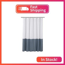 ALYVIA SPRING Waterproof Shower Curtain or Liner White/Stone Blue, 72x72