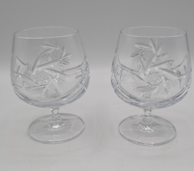 Bohemia Kristall Pinwheel Schliff Schnaps Gläser 2x