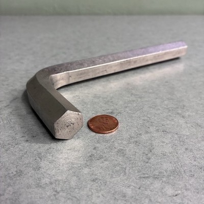 Vintage Stahl Wille 17mm Hex Key Allen Wrench L-Shaped Metric W Germany 1 Pound!
