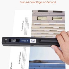 Iscan portable handheld scanner HD 900DPI home color book photo A4 file scanner