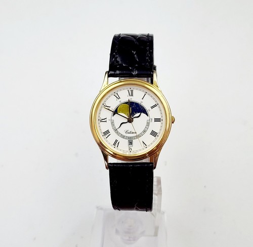 Men's JAPAN Vintage 1987 Gold Plated MOONPHASE Watch CITIZEN 2870-268393 - Picture 7 of 19