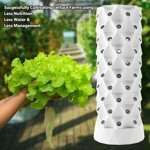 Vertical Hydroponic Garden Tower System Indoor Outdoor Home Grow Kit 10 Layer 80 - Picture 2 of 10