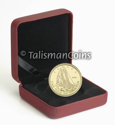 Canada 2012 Bluenose Tall Ship Schooner 50 Cents 1/25 Oz Pure Gold Prf FULL OGP - Picture 2 of 4