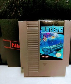 SILENT SERVICE gioco Nintendo NES con custodia orig ultra giochi simulatore sottomarino