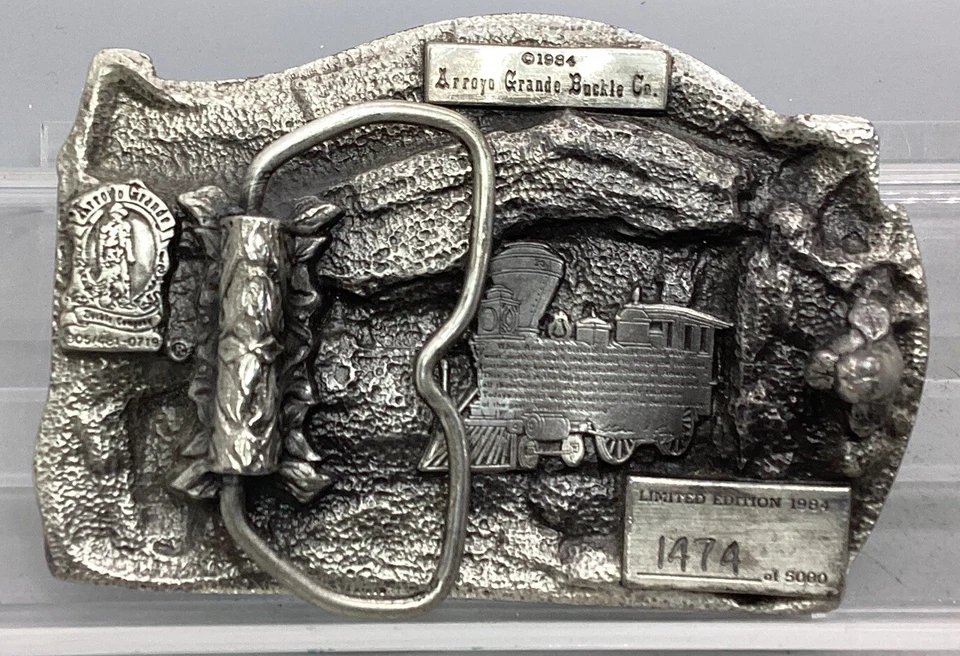 Vintage 1984 Commemorative American Railroad Belt Buckle - Arroyo Grande - Image 2 of 4