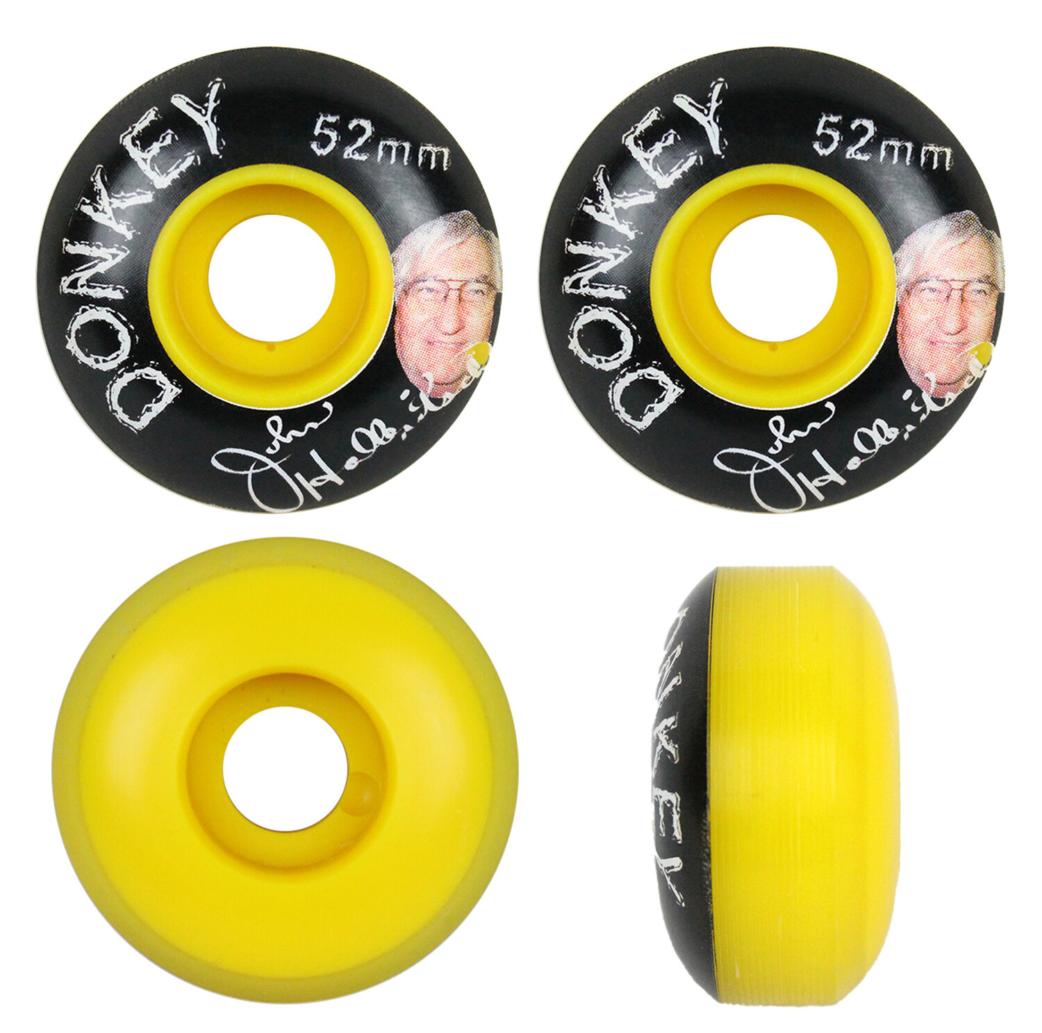 52mm Skateboard Wheels Donkey Super Slim Yellow (Set of 4) 5